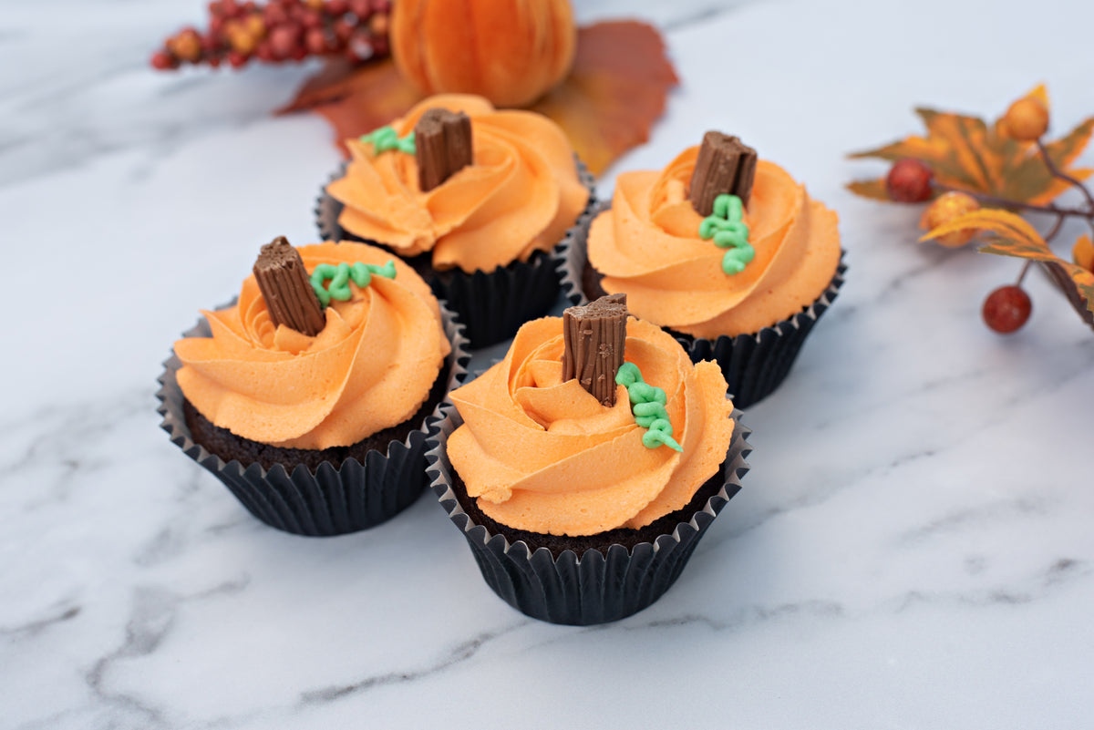 Halloween Pumpkin Cupcakes x 2