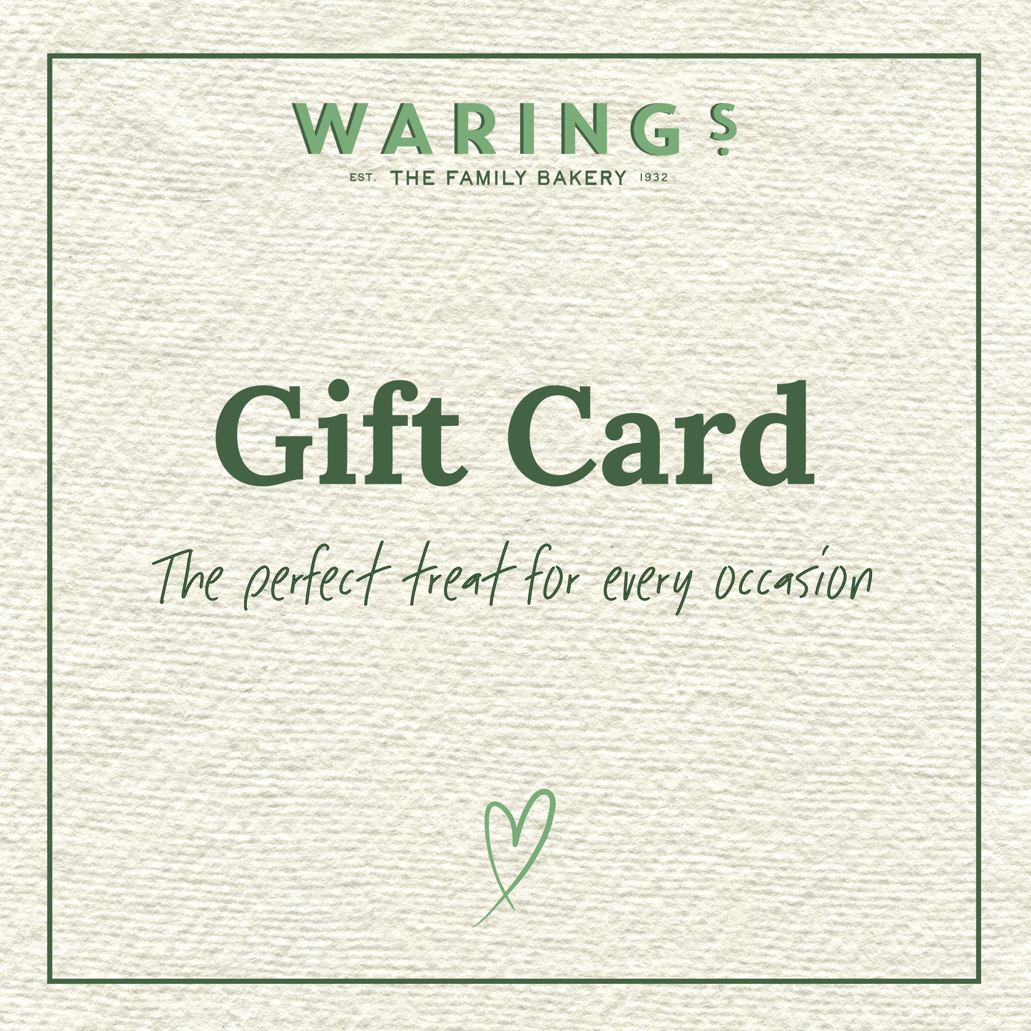 Warings Bakery Gift Card