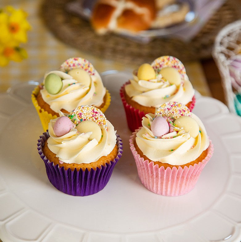 Easter Vanilla Cupcakes x 4