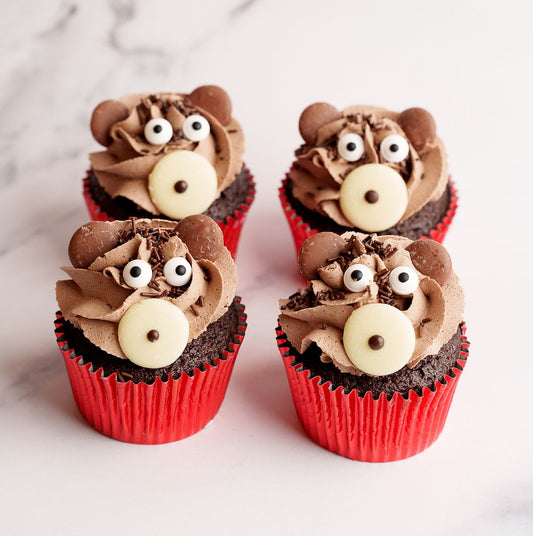 Teddy Bear Cupcakes x 4