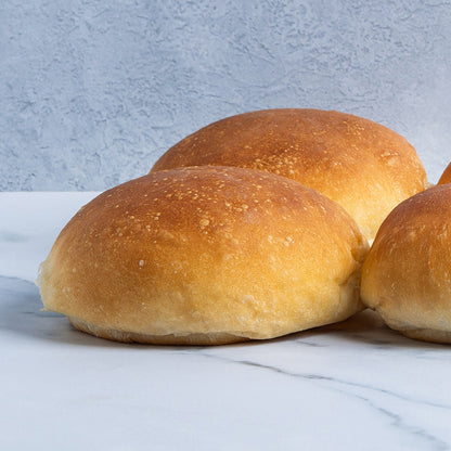 White Large Baps x 6