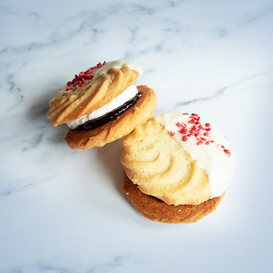 White Chocolate & Raspberry Viennese Swirls x 2