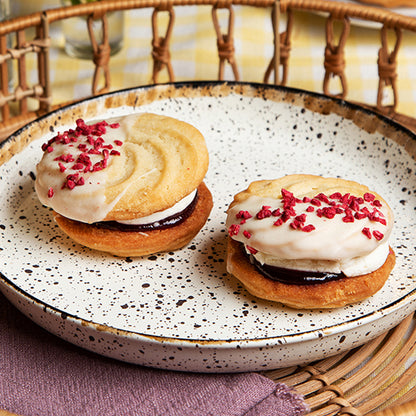 White Chocolate & Raspberry Viennese Swirls x 2